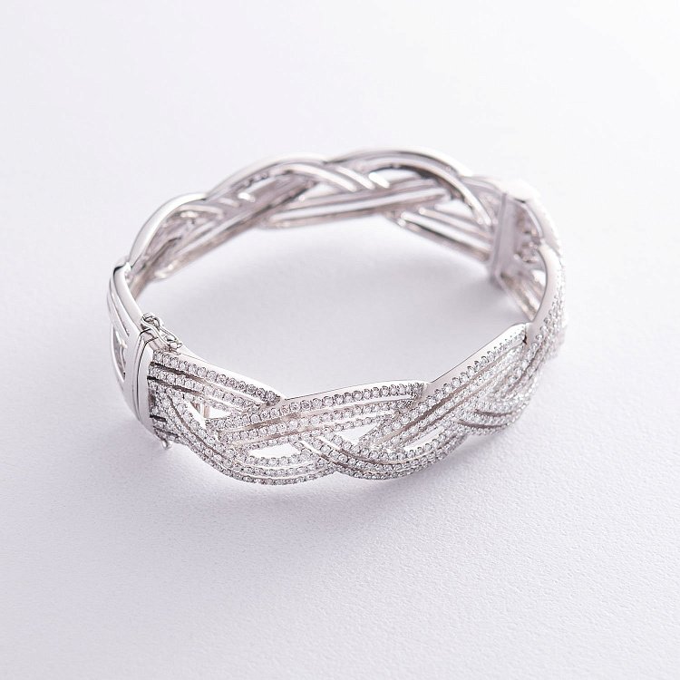 Браслет в білому золоті з діамантами бркит від ювелірного магазину Онікс