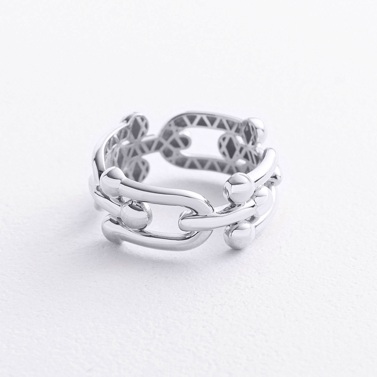 Кольцо "Фантазия" в белом золоте к08466 от ювелирного магазина Оникс - 2