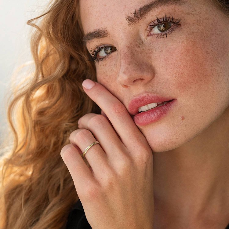 Золота каблучка з жовтими діамантами 227001121 від ювелірного магазину Онікс - 3