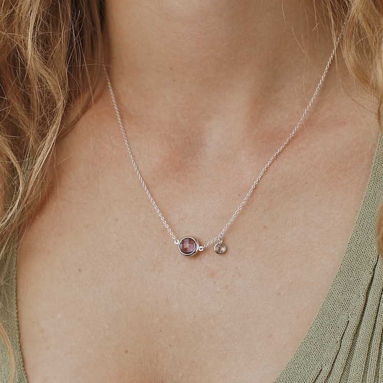 Золотое колье (аметист, топаз) кол01858 от ювелирного магазина Оникс - 12