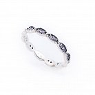 Срібний перстень з фіанітами 111853 от ювелирного магазина Оникс - 2