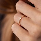Минималистичное кольцо "Кружочки" в красном золоте к07088 от ювелирного магазина Оникс - 1