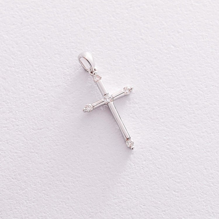 Золотий хрестик (діамант) пб0191ri від ювелірного магазину Онікс