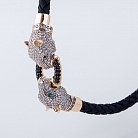 Каучуковий браслет в золоті "Пантери" з фіанітами б02364 от ювелирного магазина Оникс - 1