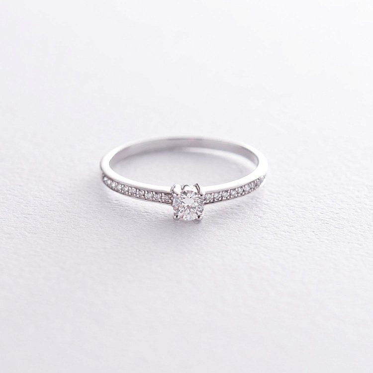 Золотое кольцо с бриллиантами R12010aj - 2 Золотое кольцо с бриллиантами R12010aj от ювелирного магазина Оникс - 2