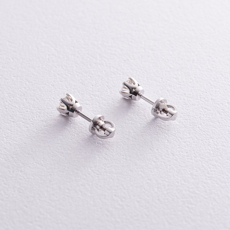 Золоті сережки - пусети з діамантами 36861121 від ювелірного магазину Онікс - 4