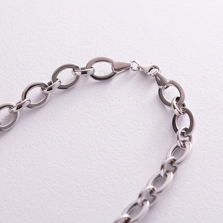 Кольє "Пантера" в білому золоті (фіаніти) кол02039 від ювелірного магазину Онікс - 3