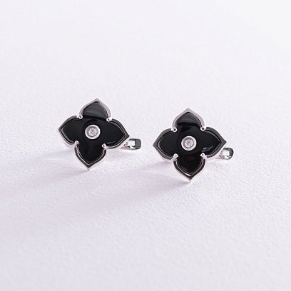 Срібні сережки "Конюшина" 122803