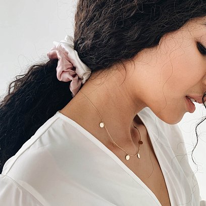 Золотое колье с монетками кол01442 №9