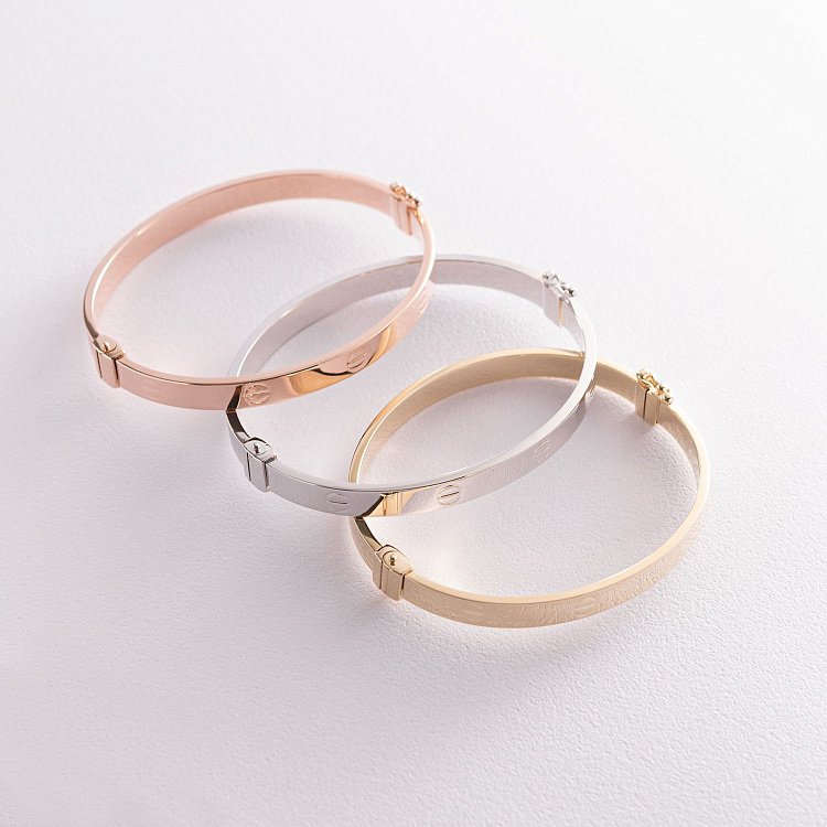 Браслет Love з червоного золота (0.6 см) б03296 від ювелірного магазину Онікс - 2