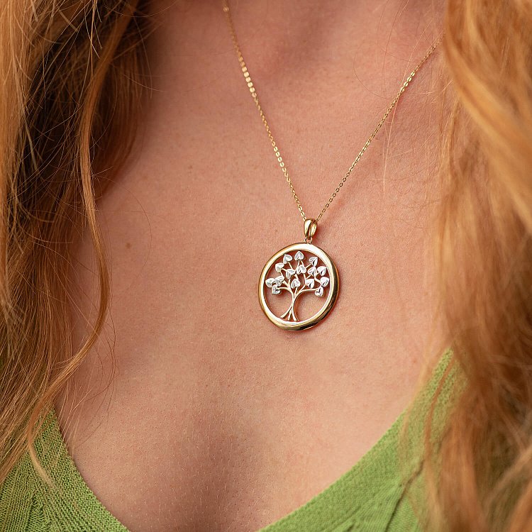 Подвеска "Древо жизни" в желтом золоте п03972 от ювелирного магазина Оникс - 3