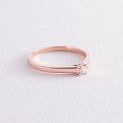 Помолвочное золотое кольцо с бриллиантом кб0402z от ювелирного магазина Оникс - 4
