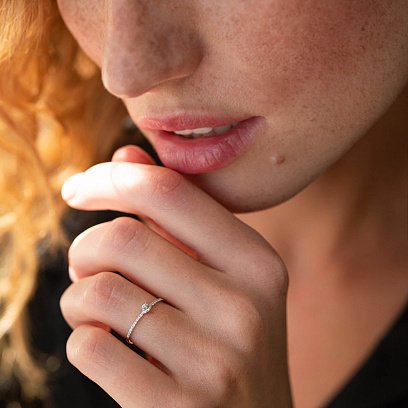 Помолвочное золотое кольцо с бриллиантами 229001121 №6