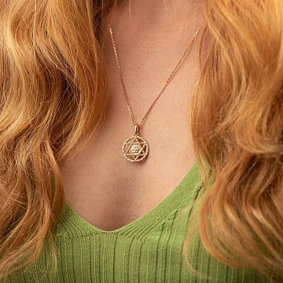 Золотая подвеска "Звезда Давида" п00321 №4