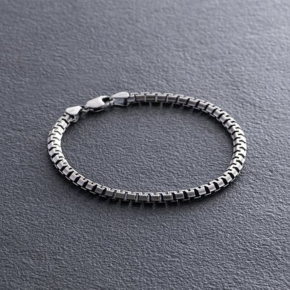 Мужской серебряный браслет 141685 №3