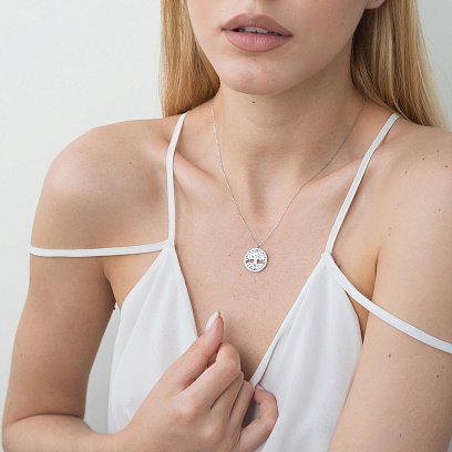 Золотое колье "Древо жизни" фианит кол01476 №4