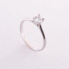 Помолвочное серебряное кольцо с фианитом 756 от ювелирного магазина Оникс