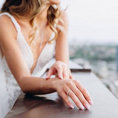 Срібна каблучка з фіанітами 112579 №14