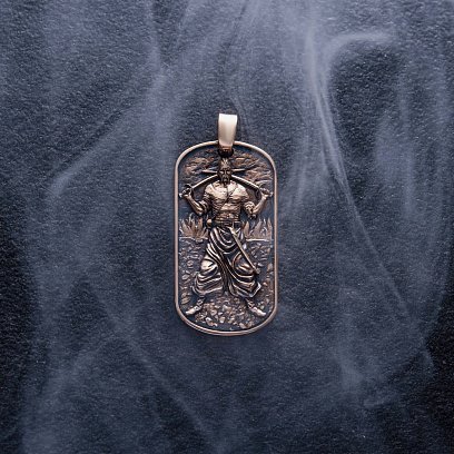 Золотий кулон "Український козак. Молитва українського націоналіста" п03827 №14