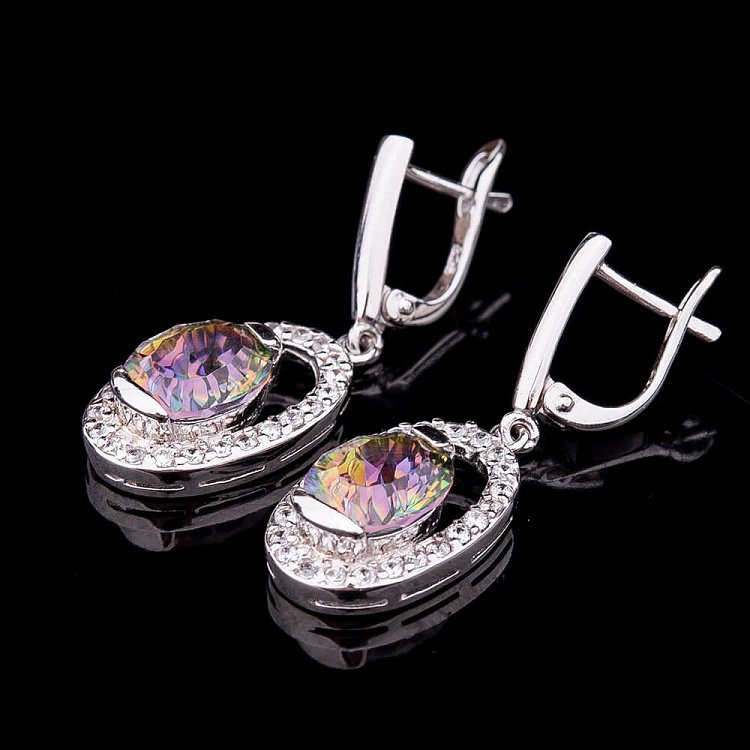 Эксклюзивные серьги с горным хрусталем 12892 - 1 Эксклюзивные серьги с горным хрусталем 12892 от ювелирного магазина Оникс - 1