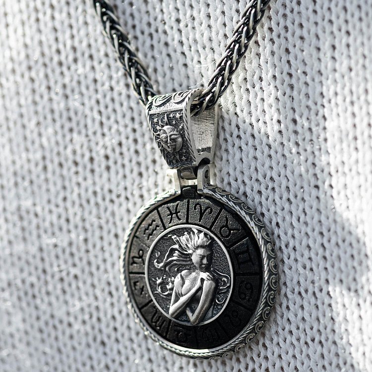 Срібний кулон "Знак зодіаку Діва" з ебеном 1041діва від ювелірного магазину Онікс - 3