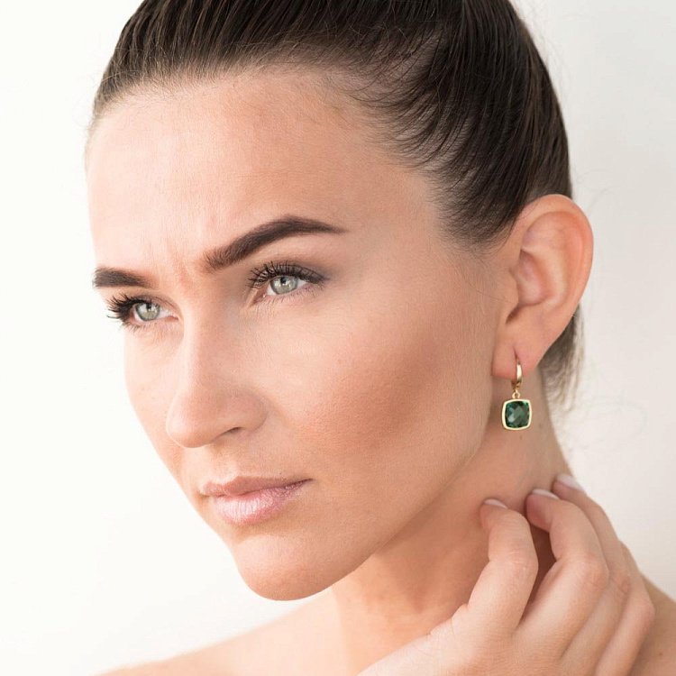 Золоті сережки з кварцом 14048686к від ювелірного магазину Онікс - 3