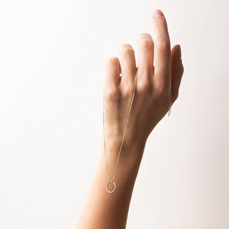 Колье "Круговорот" в желтом золоте кол01703 от ювелирного магазина Оникс - 1