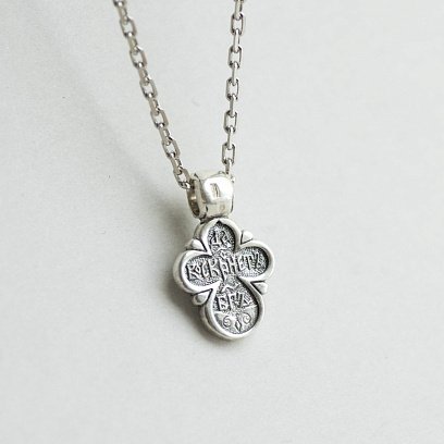 Срібний хрестик "Так Воскресне Бог" 13759 №10