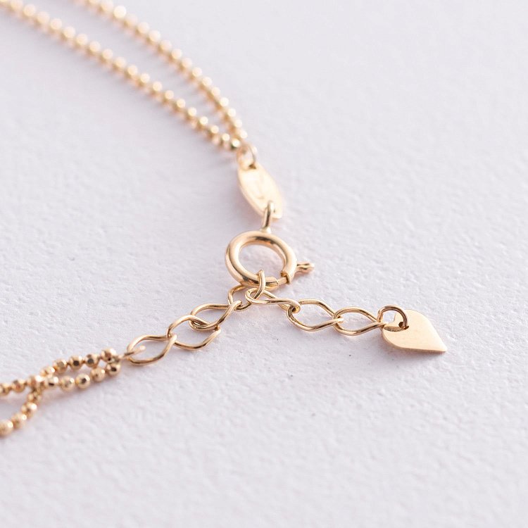 Двойной браслет "Шарики" в желтом золоте б04733 от ювелирного магазина Оникс - 3