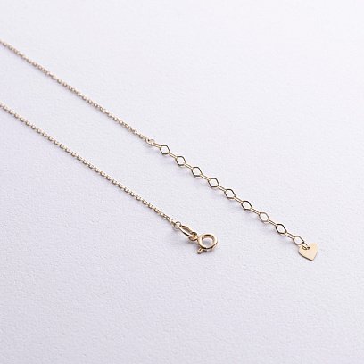 Колье "Крестик" в желтом золоте (фианиты) кол02508 №5