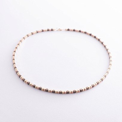 Золоте кольє "Кубик﻿и" кол01531 №3