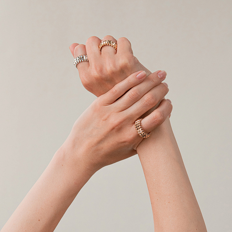 Каблучка "Pauline" в червоному золоті к08269 від ювелірного магазину Онікс - 5