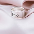 Серебряное кольцо с гравировкой "Моя вера - моя любовь!" 112143вер от ювелирного магазина Оникс