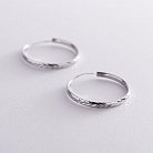 Серьги - кольца в серебре (3.0 см) 122949 от ювелирного магазина Оникс