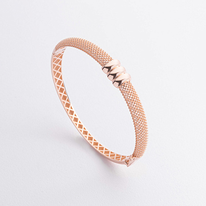 Жорсткий браслет "Marie" у червоному золоті б05586