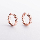 Серьги - кольца "Тереза" в красном золоте с09681 от ювелирного магазина Оникс