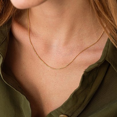 Цепочка плетение Венеция - 1мм (желтое золото) ц00243-1 №2