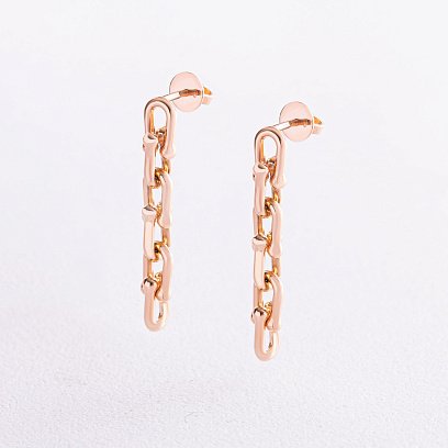 Золоті сережки - пусети "Фантазія" с07960