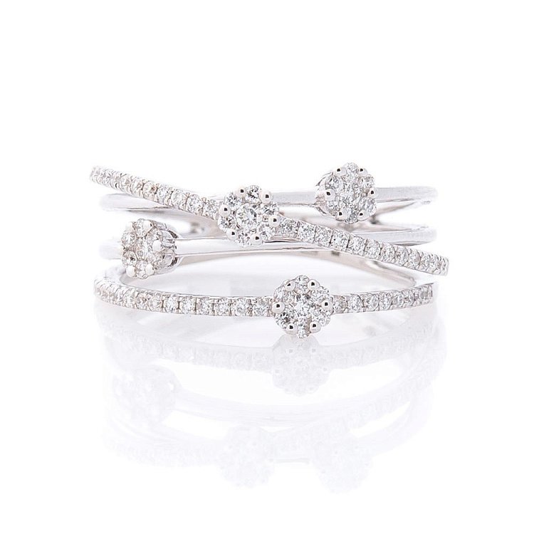 Золотое кольцо с бриллиантами кб0177са от ювелирного магазина Оникс - 2