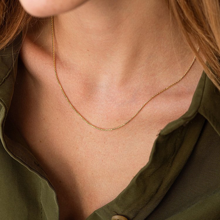 Цепочка плетение Венеция - 1мм (желтое золото) ц00243-1 - 1 Цепочка плетение Венеция - 1мм (желтое золото) ц00243-1 от ювелирного магазина Оникс - 1