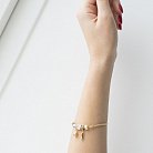 Золотой браслет с шармами (фианиты) б02778 от ювелирного магазина Оникс - 4
