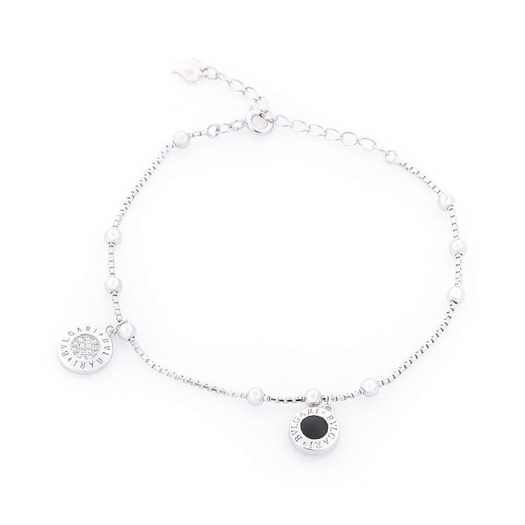 Срібний браслет (емаль, фіаніт) 141333 від ювелірного магазину Онікс