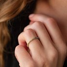 Золотое кольцо с голубыми и желтыми бриллиантами 226831121 от ювелирного магазина Оникс - 3