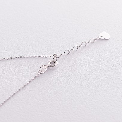 Колье "Амелия" в белом золоте (фианит) кол01903 №5