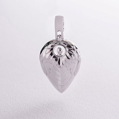 Кулон "Ангел Хранитель" в белом золоте 129481121 №3