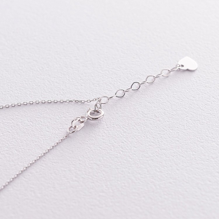 Колье "Амелия" в белом золоте (фианит) кол01903 от ювелирного магазина Оникс - 4