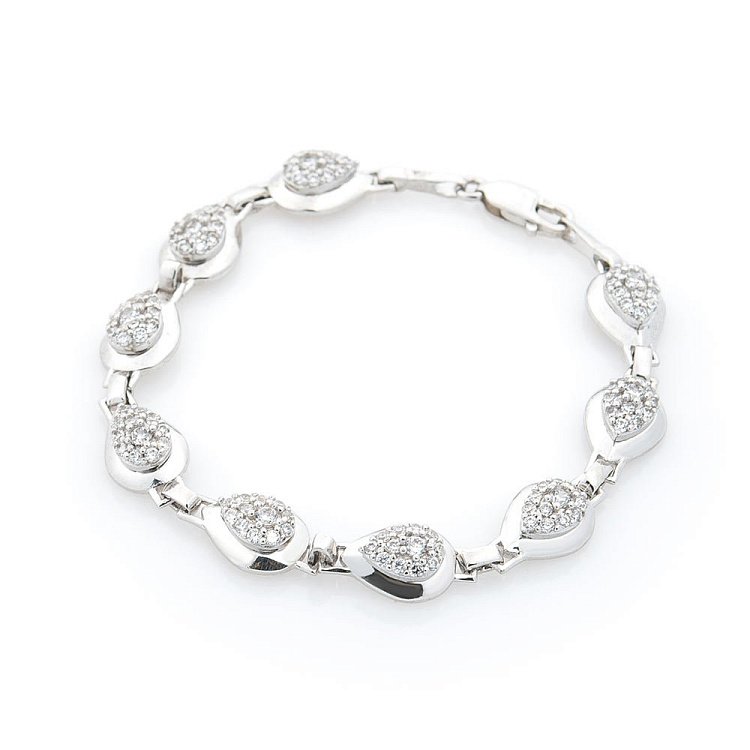 Серебряный браслет с фианитами 14689 от ювелирного магазина Оникс - 2