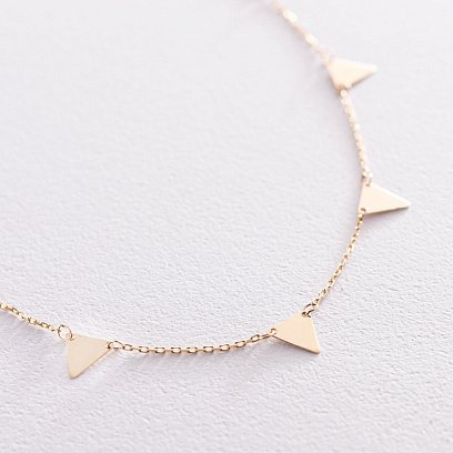 Золоте кольє "Трикутники" кол01454 №3