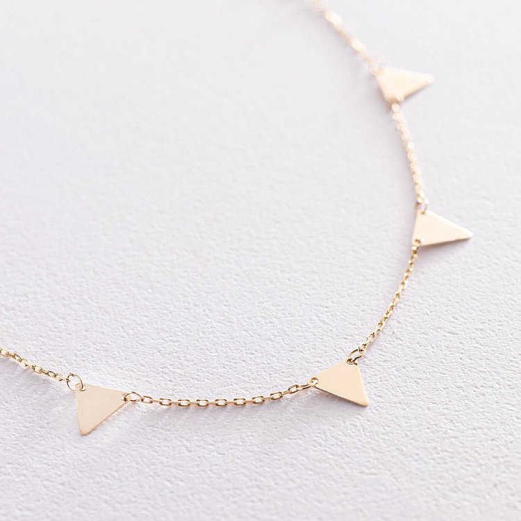 Золоте кольє "Трикутники" кол01454 від ювелірного магазину Онікс - 2