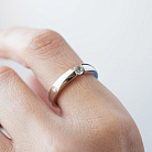 Каблучка з фіанітом в білому золоті к08290 от ювелирного магазина Оникс - 3